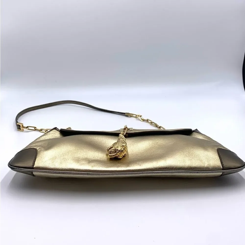 Auth 90s Vtg Tiger’s Head Animalier Evening Bag by Tom Ford for GUCCI Collectors